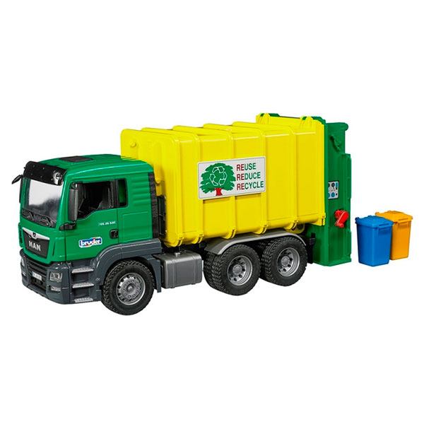 Bruder 3764 Caminhão de Reciclagem MAN Verde - Imagem 1