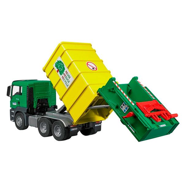 Bruder 3764 Caminhão de Reciclagem MAN Verde - Imagem 1