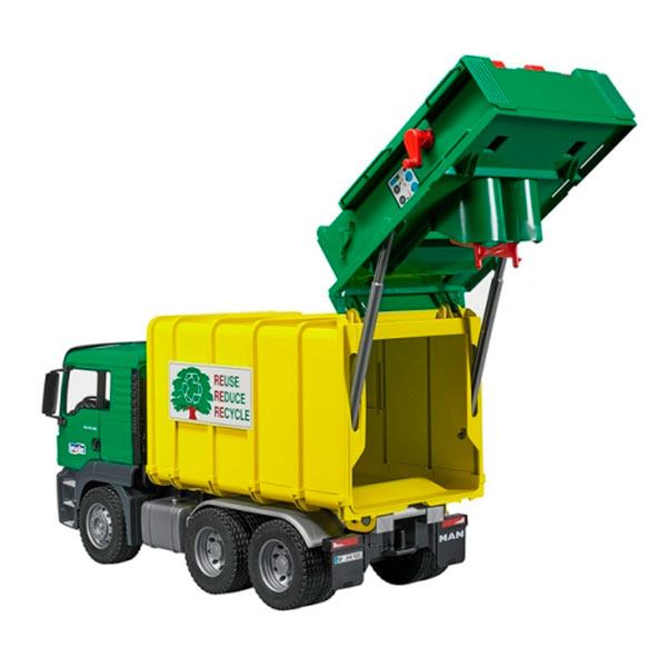 Bruder 3764 Caminhão de Reciclagem MAN Verde - Imagem 2