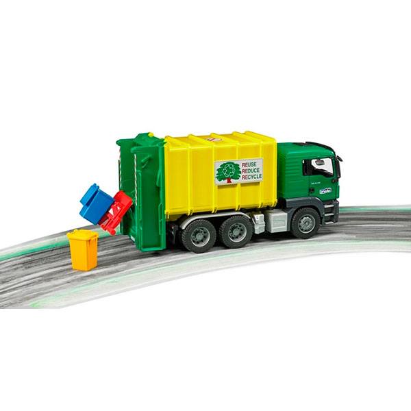 Bruder 3764 Caminhão de Reciclagem MAN Verde - Imagem 3