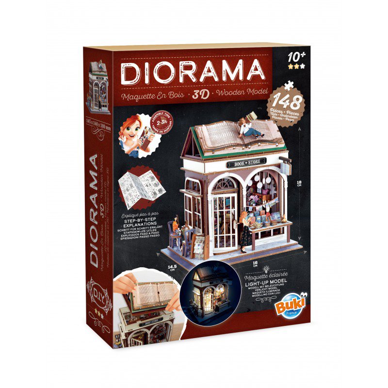 Diorama Librería 3D