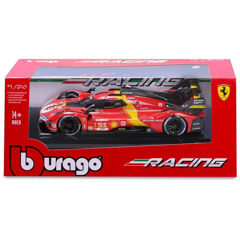 Burago Coche Ferrari Racing 499p LMH 2023 1:24 - Imagen 1