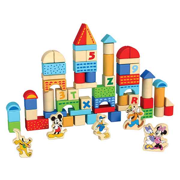 Cubo 100p Bloques Infantiles Madera Disney - Imagen 1