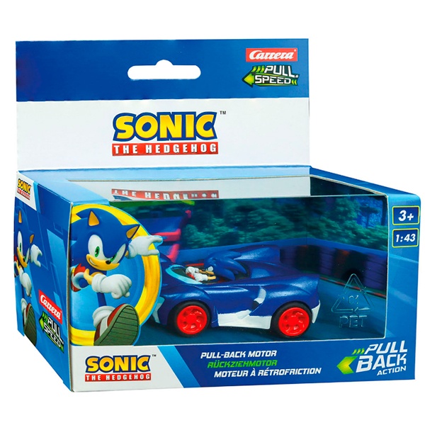 Sonic Carro PullSpeed Sonic The Hedgehog - Imagem 1