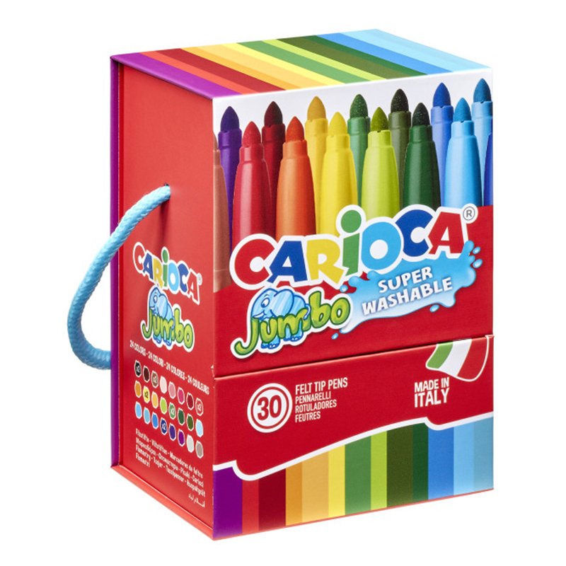 Carioca Caixa Premium 30 Marcadores Ponta Maxi Jumbo