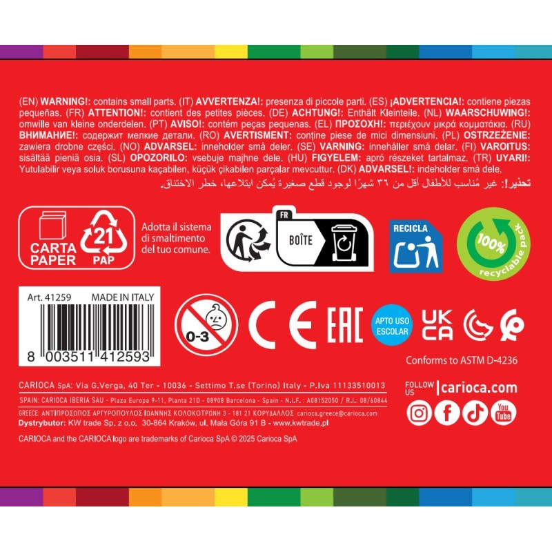 Carioca Caixa Premium 30 Marcadores Ponta Maxi Jumbo - Imagem 4