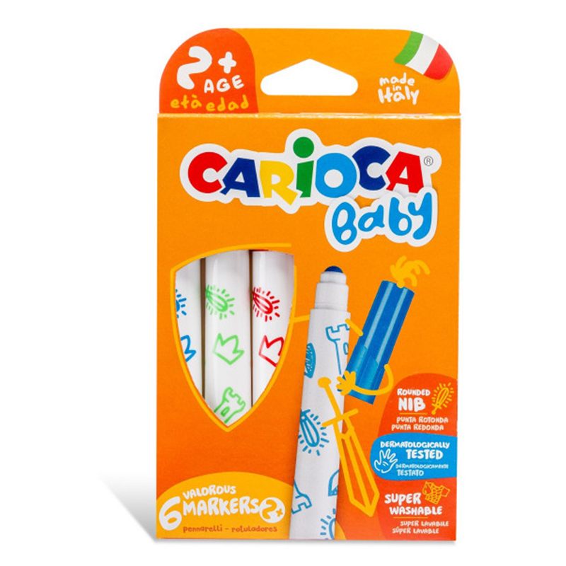 Carioca Baby Marker Baby Caixa 6 Marcadores