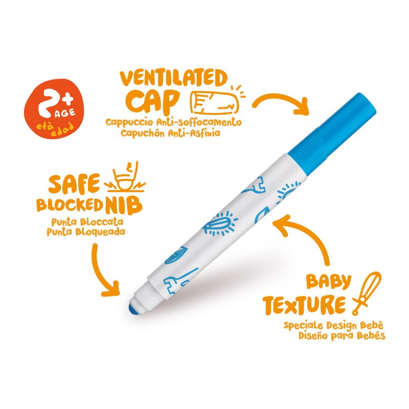 Carioca Baby Marker Baby Caixa 6 Marcadores - Imagem 1