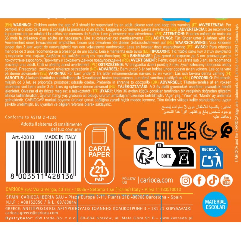 Carioca Baby Marker Baby Caixa 6 Marcadores - Imagem 3