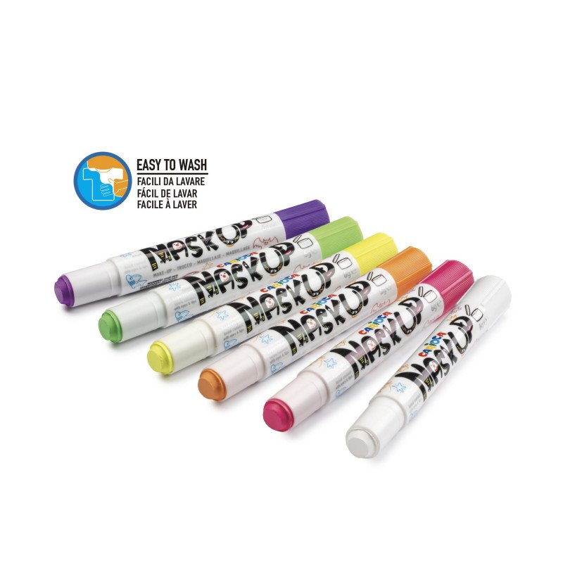 Carioca Caixa 6 Marcadores Maquilhagem para rosto Néon - Imagem 1