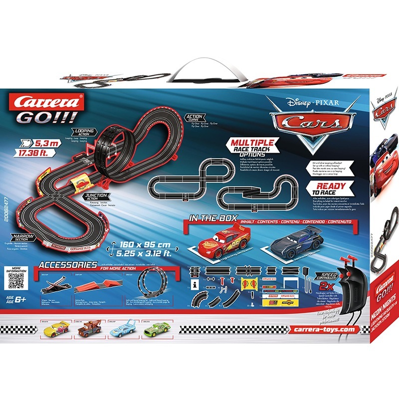 Carrera Go!!! Circuito Neon Nights Cars Disney 1:43 - Imagen 3