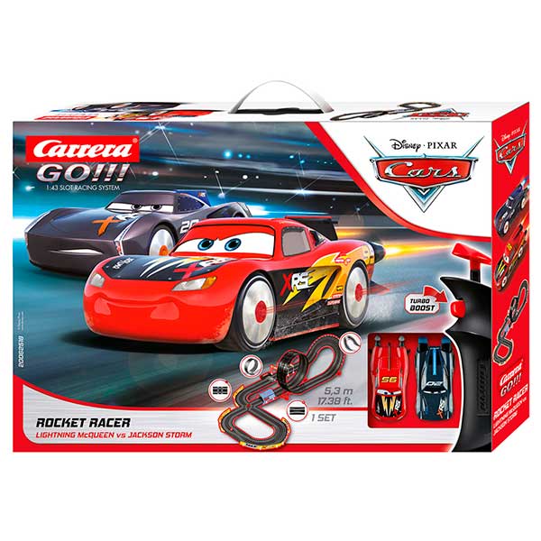 Carrera Go!!! Circuito Cars Rocket Racer Disney - Imagen 1