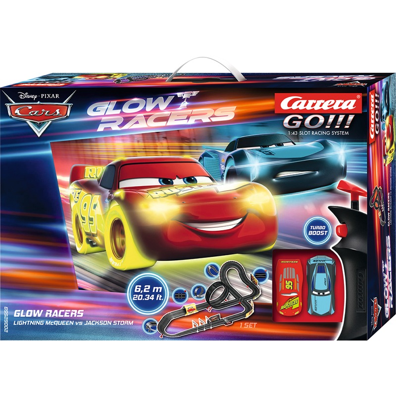 Carrera Go!!! Disney Pixar Cars Circuito Glow Racers - Imagem 1