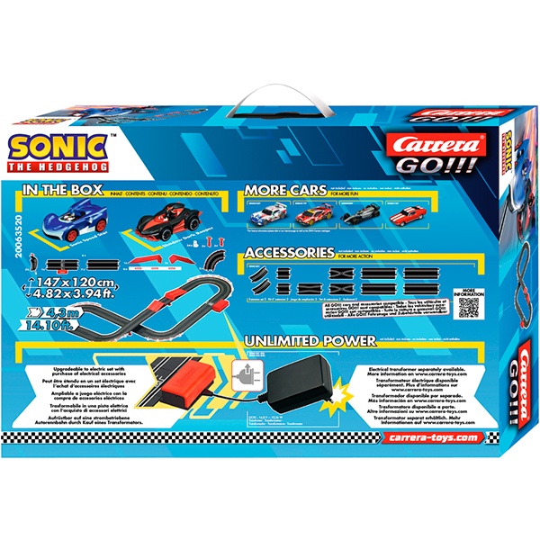 Carrera Go!!! Circuito Sonic The Hedgehog Battery 1:43 - Imagem 1