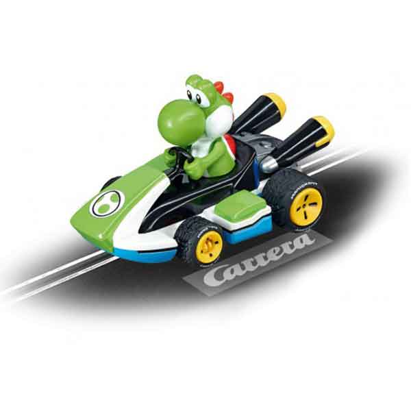 Carrera Go!!! Carro Mario Bros Mario Kart Yoshi 1:43 - Imagem 1