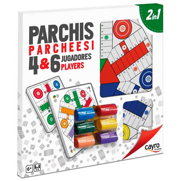 Tablero Parchís 4 y 6 Jugadores con Accesorios - Imagen 1