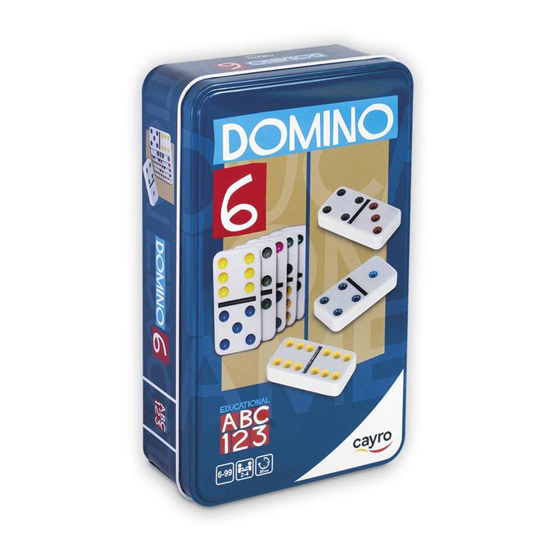 Dominó Doble 6 Colores Caja Metal