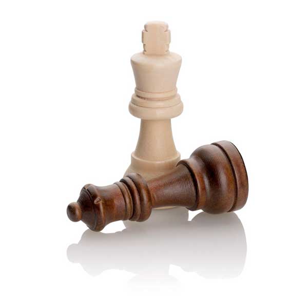 Figuras de Xadrez de Madeira com Caixa - Imagem 1