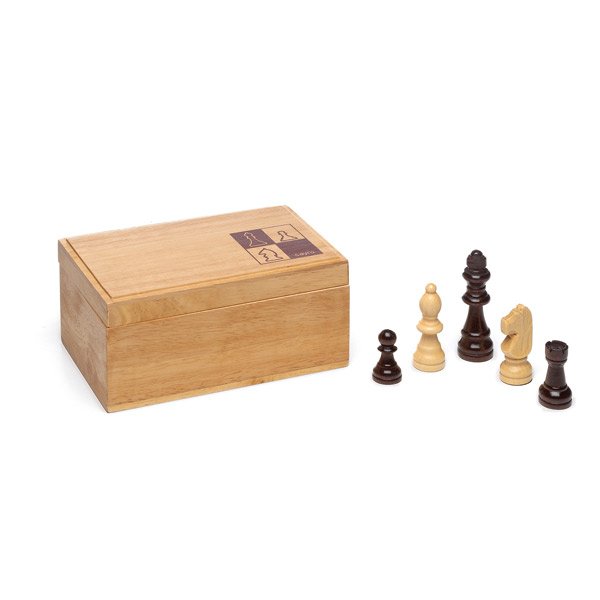 Jogo de Tabuleiro Figuras de Xadrez em Caixa de Madeira - Imagem 1