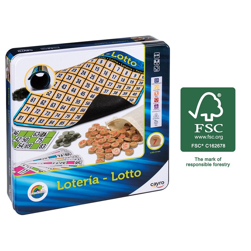 Juego Lotería en Caja Metálica
