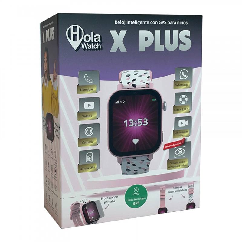 Reloj Inteligente Hola Watch X Plus Rosa Android - Imagen 1