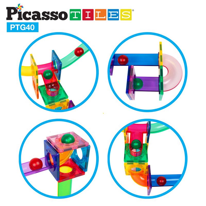 Picasso Tiles Circuito de Bolas Magnético 40p - Imagem 6