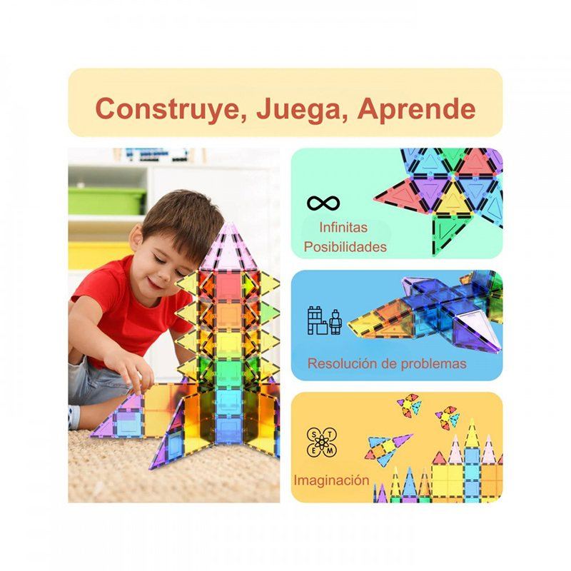 Picasso Tiles Blocos Magnéticos 61p - Imagem 6