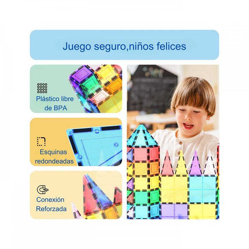 Picasso Tiles Blocos Magnéticos 61p - Imagem 7