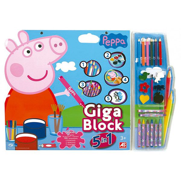 Giga Block Peppa Pig 5en1 - Imagen 1
