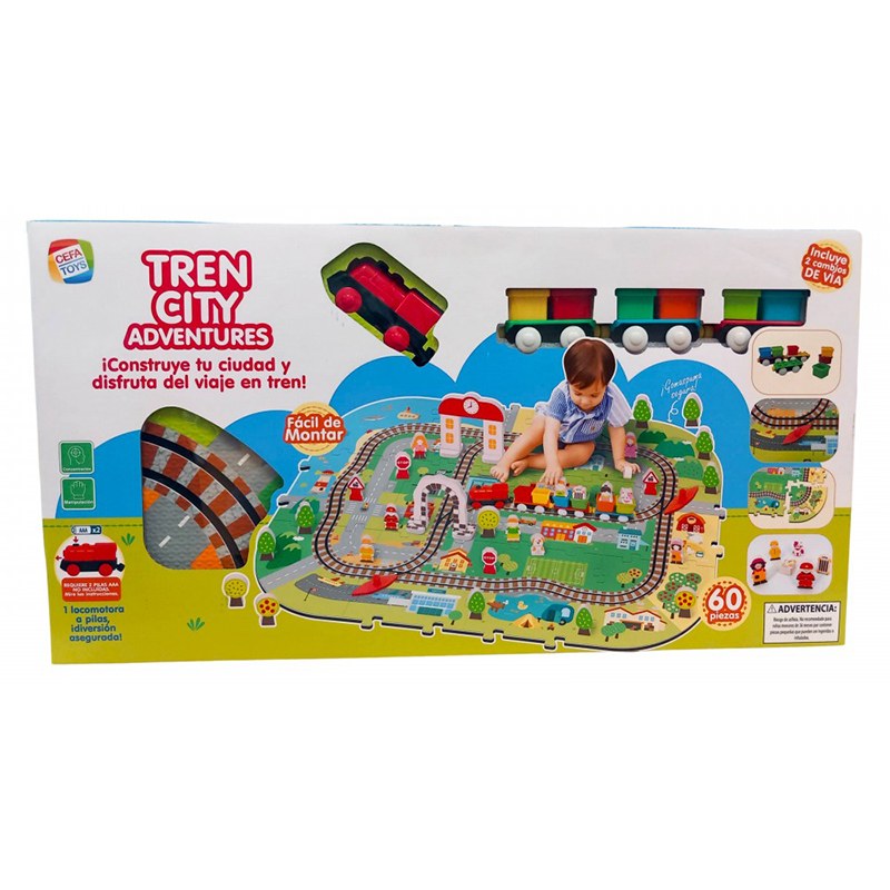 Comboio infantil City Aventuras com tapete - Imagem 2