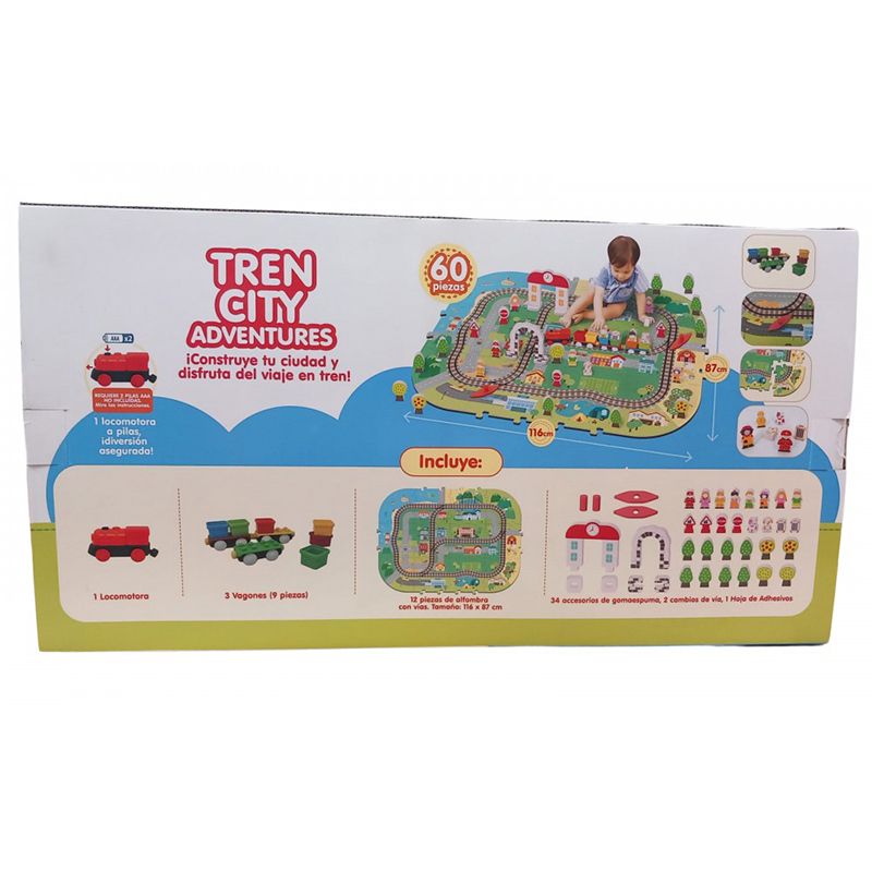 Comboio infantil City Aventuras com tapete - Imagem 4