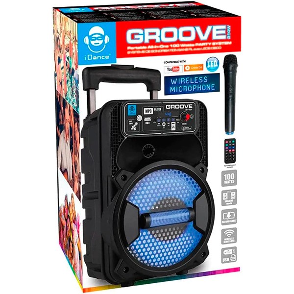 Alto-falante Portátil Groove com Microfone e Controle Remoto - Imagem 3