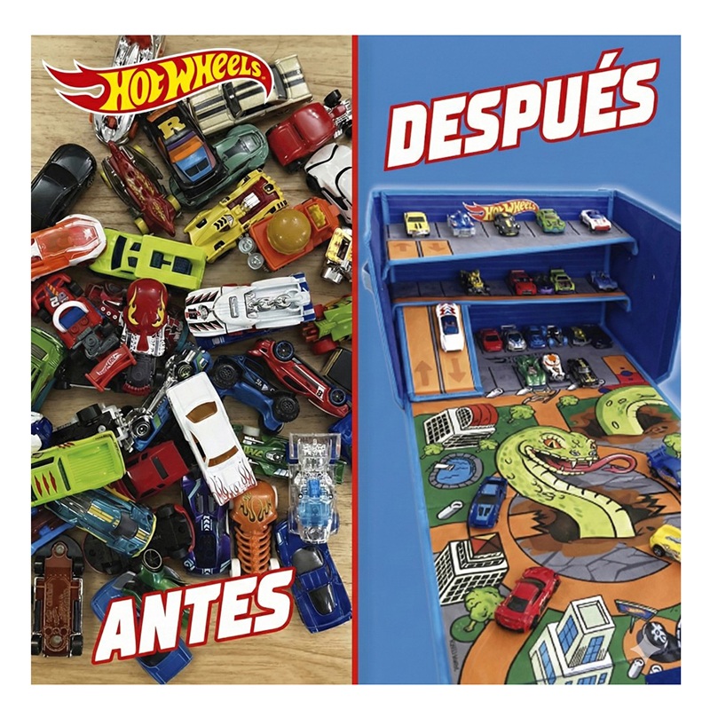Hot Wheels Caja Organizadora de Coches con Pista y Área de Juego - Imagen 2