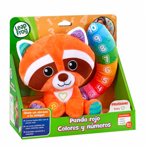 Panda Vermelho Cores e Números - Imagem 1