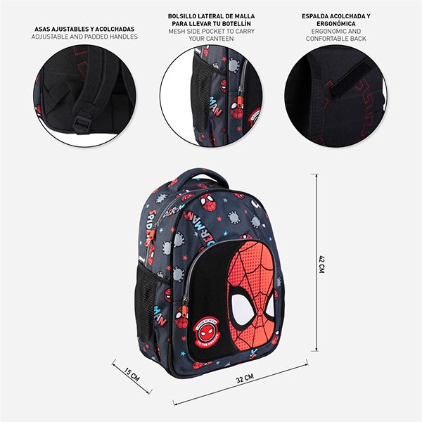 Spiderman Mochila Escolar 42cm - Imatge 4