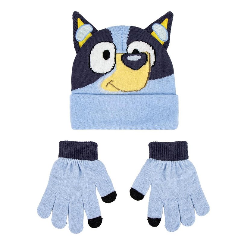 Bluey Conjunto Invierno - Gorro y Guantes