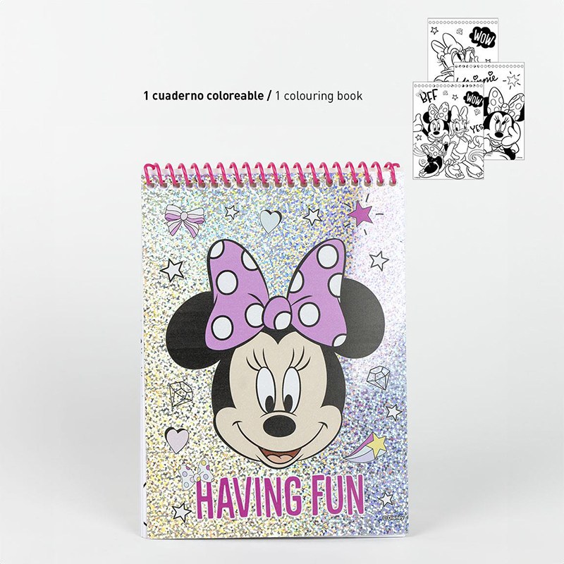 Minnie Conjunto Papelaria Colorido - Imagem 1