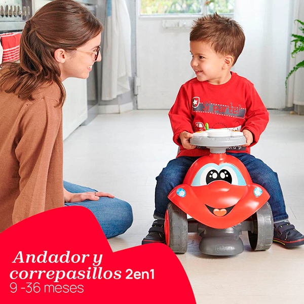 Correpasillos Billy Walk and Ride 2en1 Rojo - Imatge 3