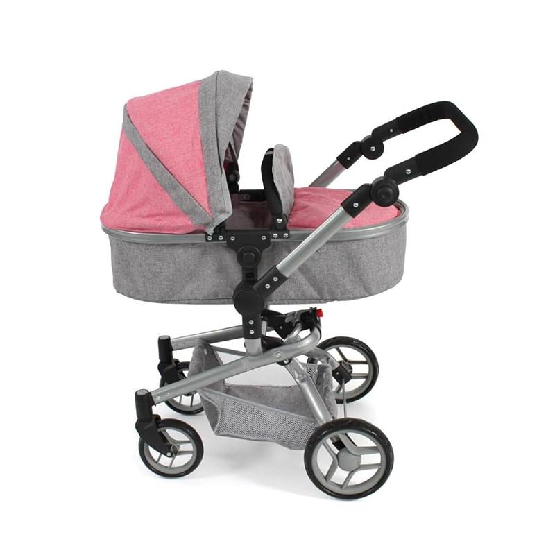 Cochecito para Muñecas Yolo 2 en 1 Gris y Rosa - Imagen 1