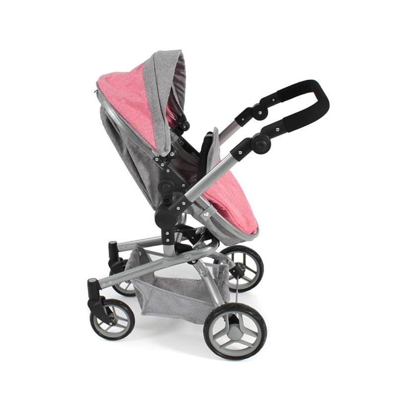 Cochecito para Muñecas Yolo 2 en 1 Gris y Rosa - Imagen 2