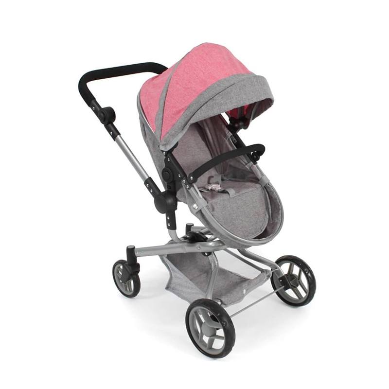 Cochecito para Muñecas Yolo 2 en 1 Gris y Rosa - Imagen 4