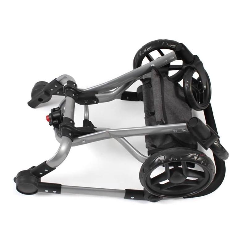 Cochecito para Muñecas Yolo 2 en 1 Gris Antracita y Rosa - Imagen 5