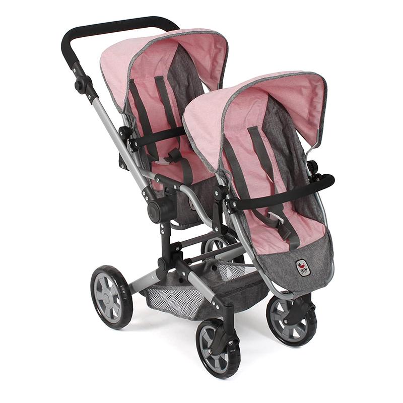 Cochecito para Muñecas Linus Duo Gris y Rosa
