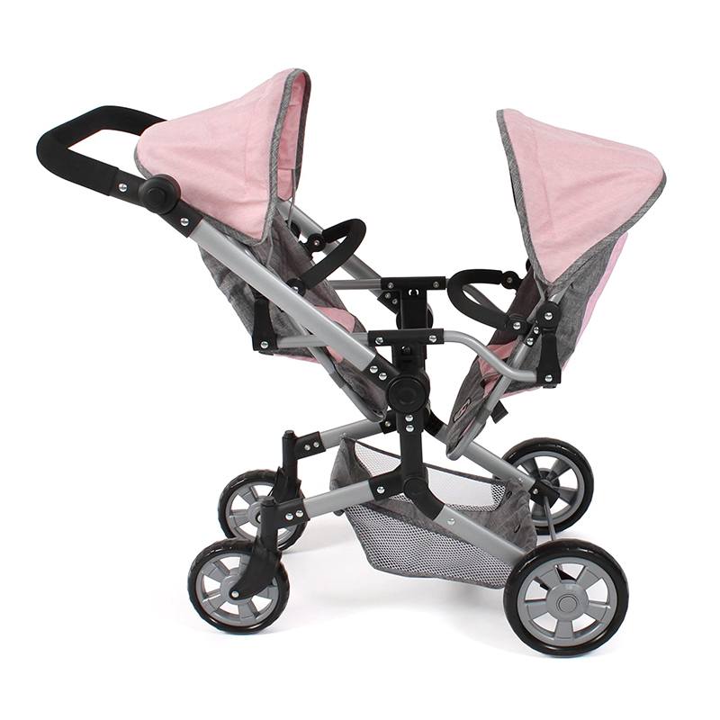 Cochecito para Muñecas Linus Duo Gris y Rosa - Imagen 3