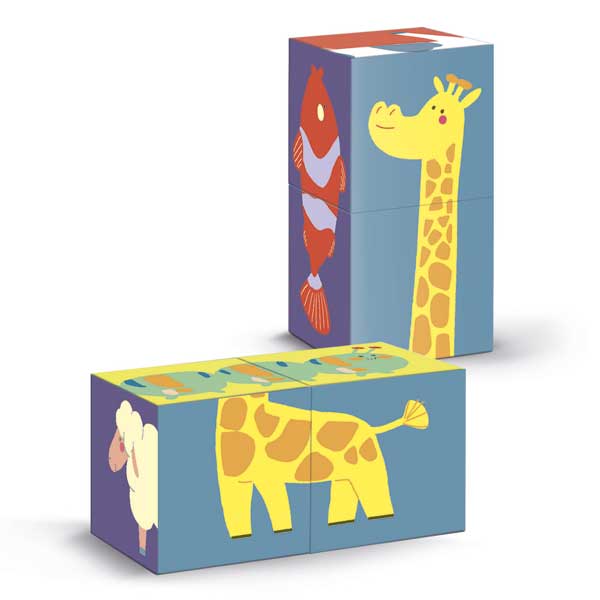 Rompecabezas Infantil Animales Shape Cubes - Imatge 1