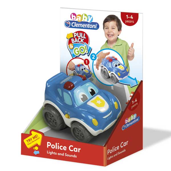 Carro Polícia Retrofricción Com Luzes e Sons - Imagem 1