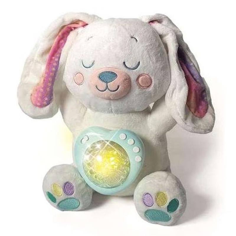 Peluche Coelhinho Polar Aurora Boreal luzes e sons