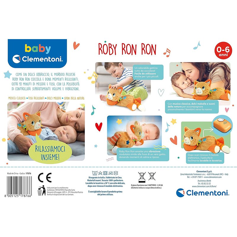 Roby Ron Ron - Gato de Peluche Interactivo con sonidos - Imagen 3