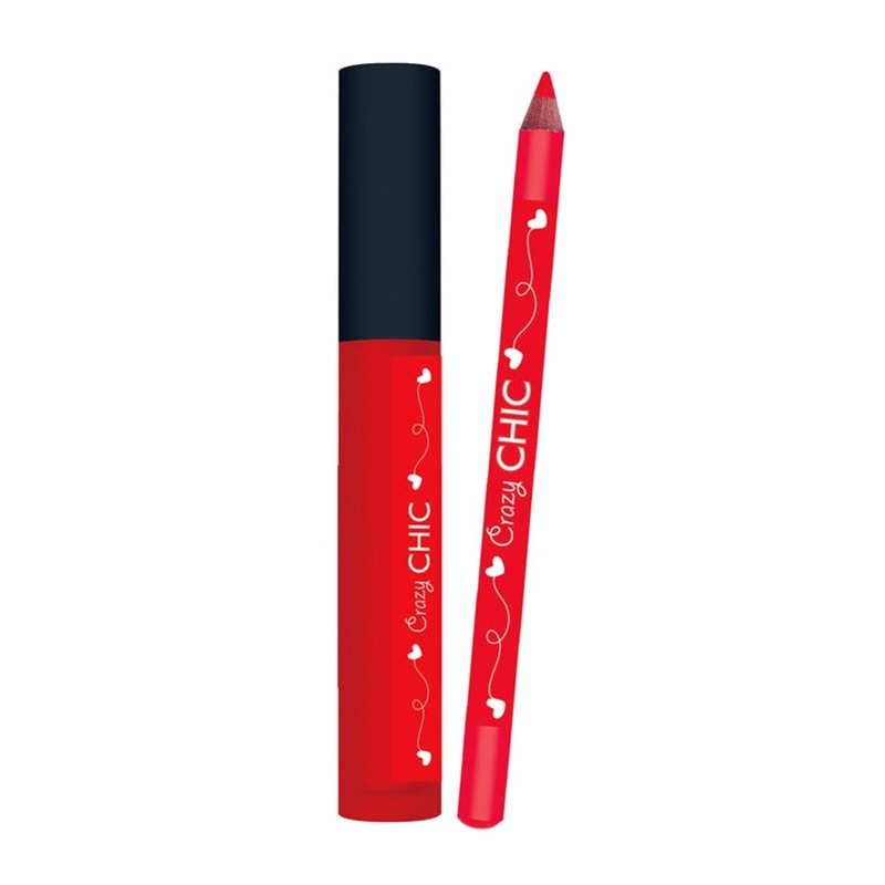 Crazy Chic Lipgloss e Lápis de Lábios Cherry - Imagem 1