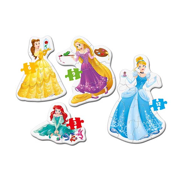 Puzzle 3-6-3-12 Princeses Disney - Imatge 1